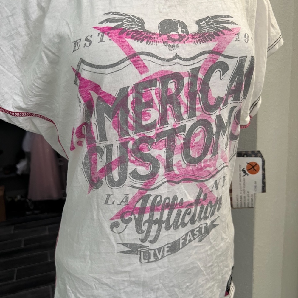 NWT Affliction AC Quality Motors Scoop T-Shirt - Picture 3 of 9